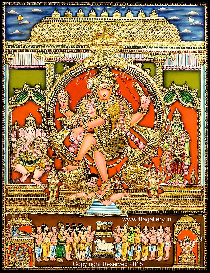CHIDAMBARAM THILLAI NATRAJAR Tanjore Painting, chidambaram ...