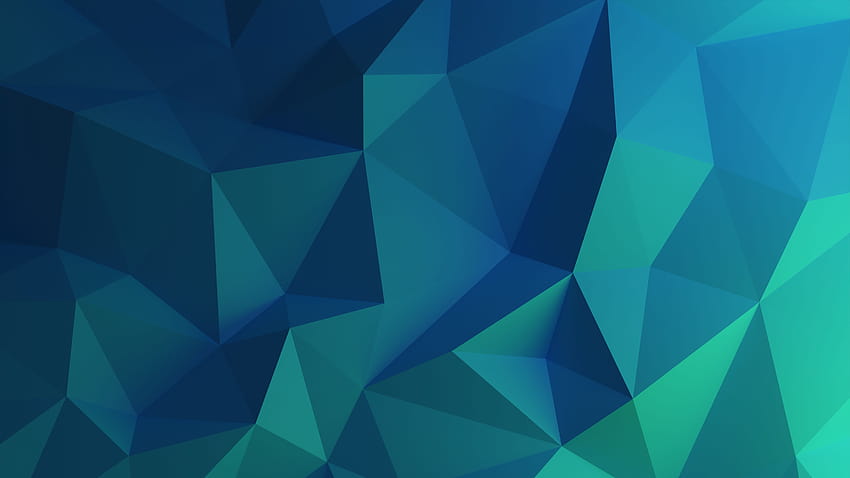 Eisiges blaues Polygon, abstrakte, blaue Polygone HD-Hintergrundbild