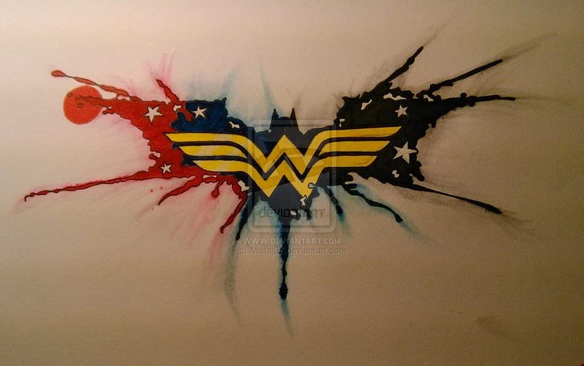 Дизайн на татуировка с лого Wonder Woman iPhone 7, знак Wonder Woman HD тапет
