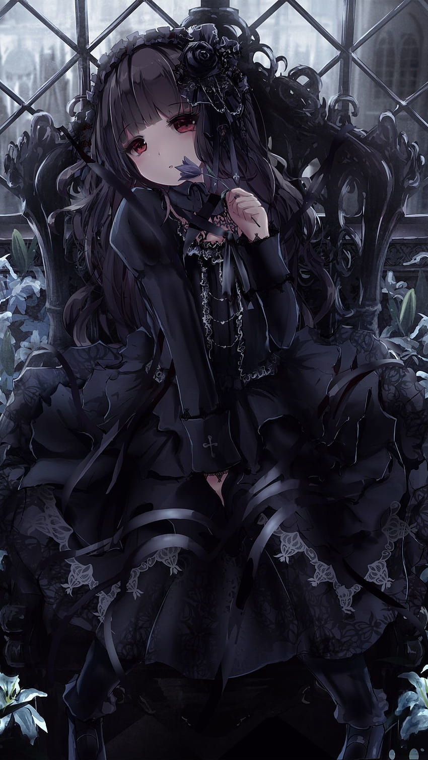 7 Gothic Anime, cute but creepy anime girl HD phone wallpaper