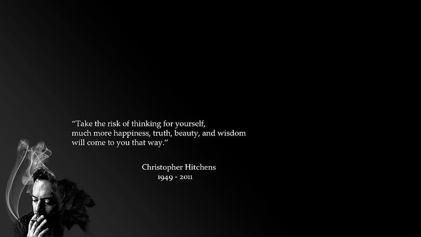 Christopher Hitchens quote, thinker HD wallpaper