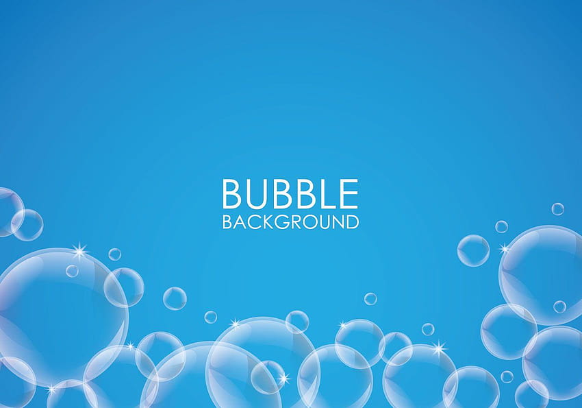 Seifenblasenhintergründe, blauer Blasenhintergrund HD-Hintergrundbild