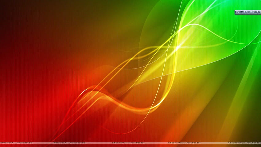 Red Abstract Backgrounds, bright green blue yellow HD wallpaper