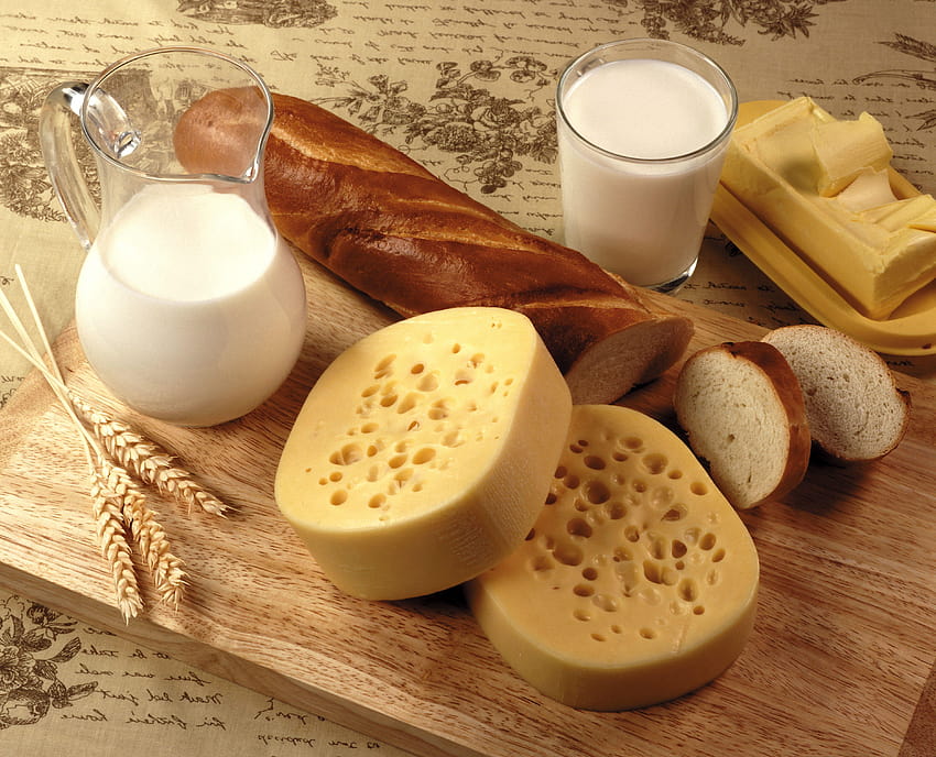 Dairy products bread and HD wallpaper