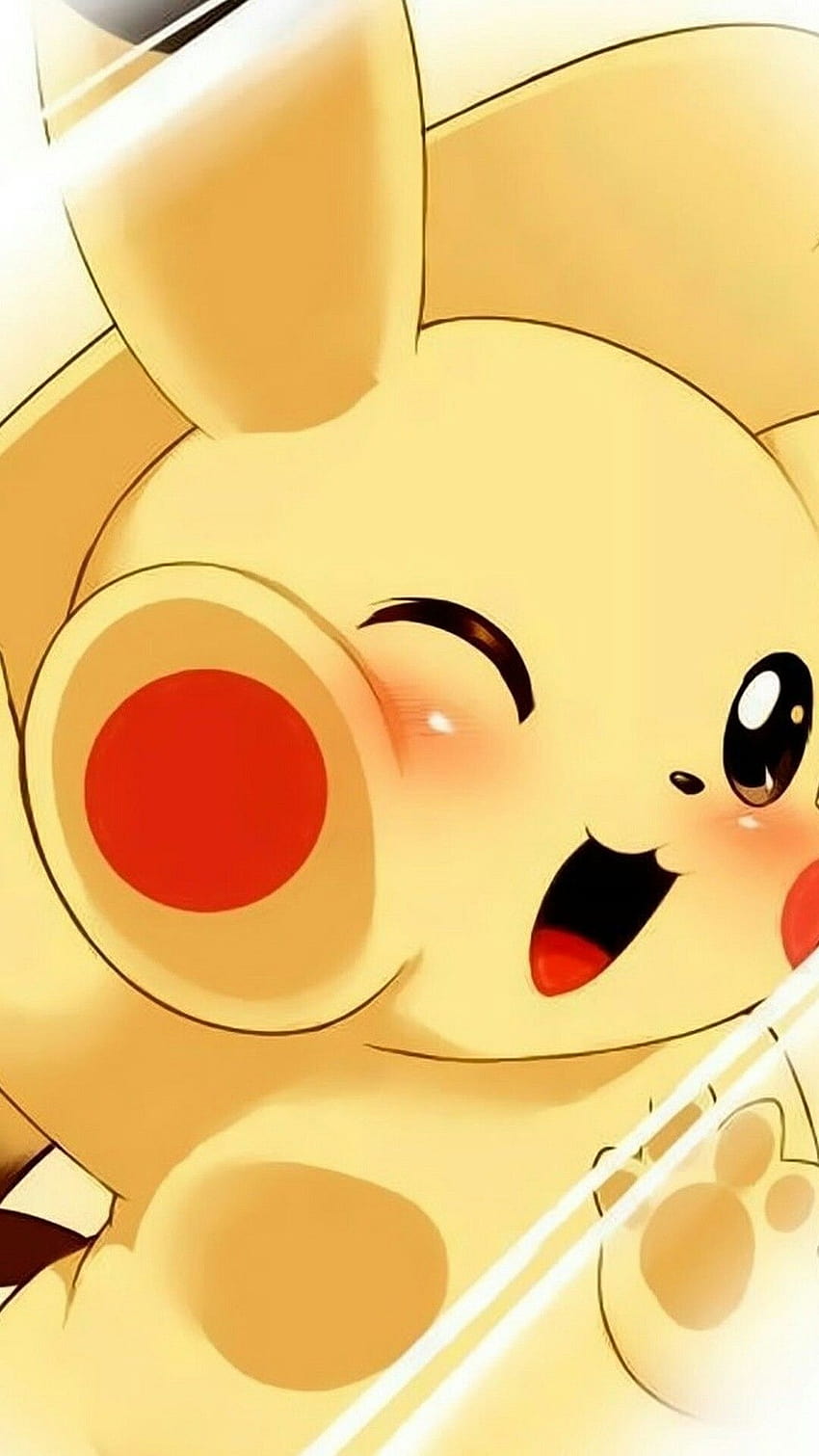 lindo kawaii pikachu fondo de pantalla del teléfono