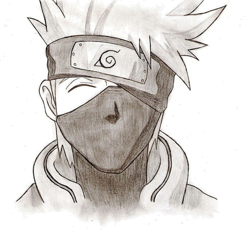 My first drawing of my favourite character in anime Kakashi Hatake  r Naruto