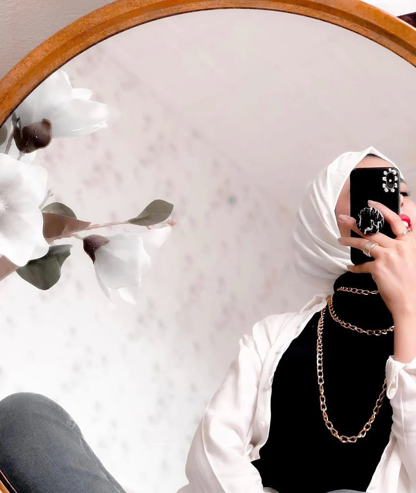 100 STYLISH HIJAB DP S...., aesthetic hijab girl HD phone ...