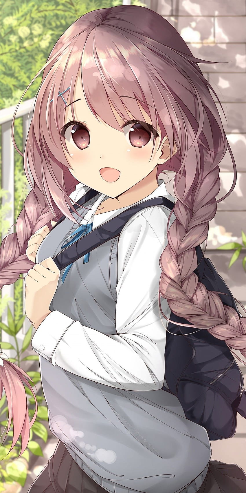 Uniform Cute Anime Girl School, cute and beautiful anime girl uniform HD phone wallpaper