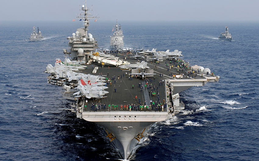 海軍と海軍、米国海軍の空母 高画質の壁紙
