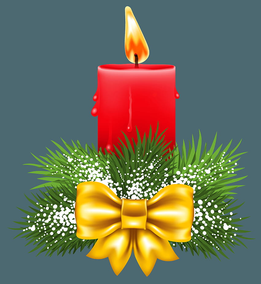 Transparent Christmas Red Candle PNG Clipart, rose and christmas red candles HD phone wallpaper
