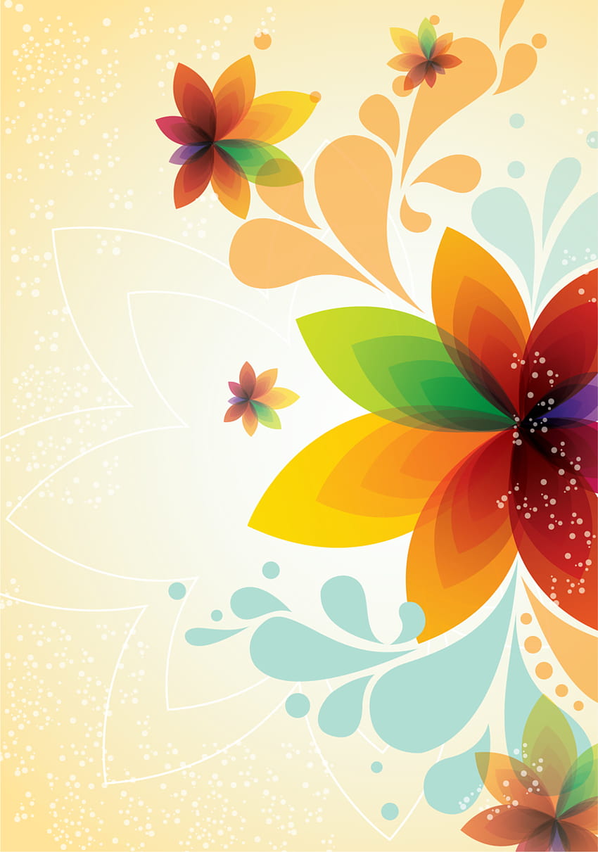 Grup Latar Belakang Bunga Musim Semi, musim semi vektor wallpaper ponsel HD