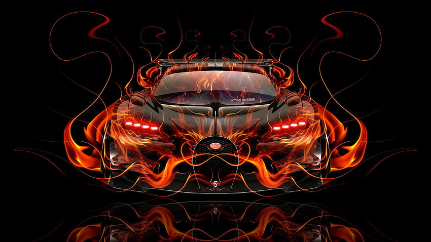 Bugatti Voiture Rouge Feu, feu bugatti Fond d'écran HD