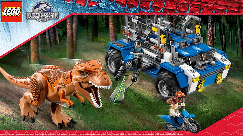 T. rex Tracker, lego jurassic world HD wallpaper