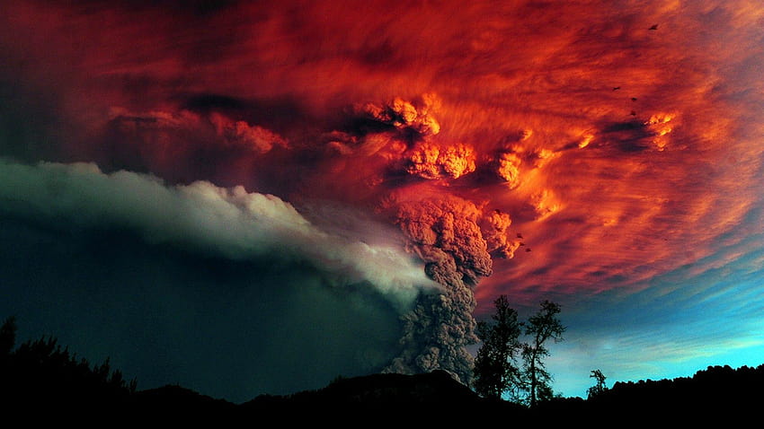 Plume Tag : Volcano Plume April Dampf Feuerwolken Asche, Naturkatastrophen HD-Hintergrundbild