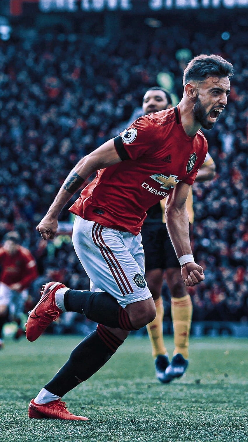 Manchester United in 2020, bruno fernandes iphone HD phone wallpaper