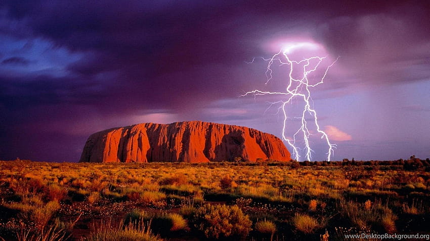 Lightning At Ayers Rock Uluru Australia 1212365 ... Backgrounds HD wallpaper