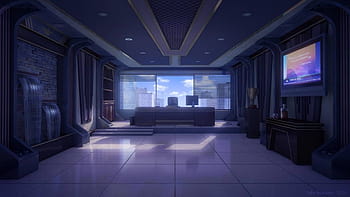 AI Image Generator Anime background interior hotel underwater