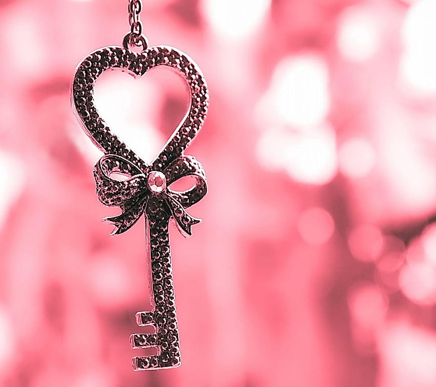  Pink Love Key, hermoso amor fondo de pantalla