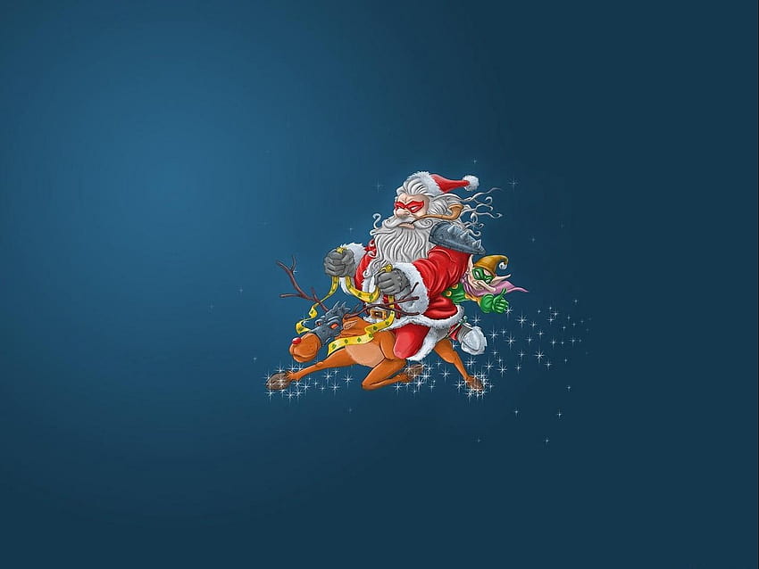 1400x1050 santa claus, reindeer, elf, elf christmas HD wallpaper