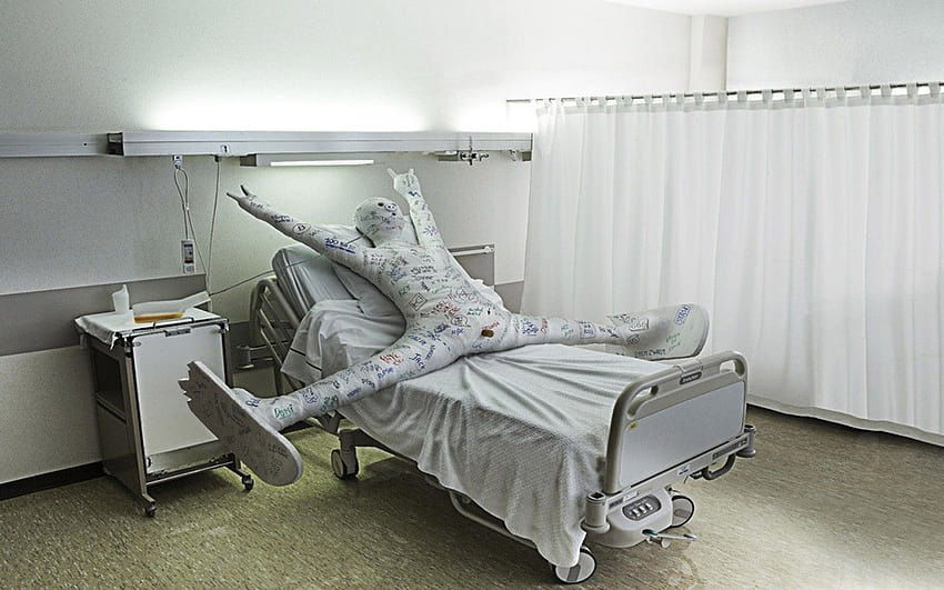 gracioso, medico ::, cama de hospital fondo de pantalla