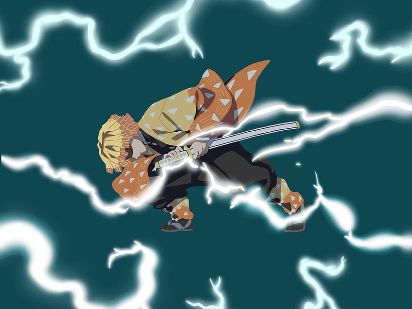 Zenitsu's Thunder Breathing: KimetsuNoYaiba HD wallpaper