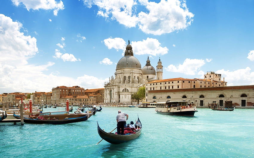 Венеция Италия, изглед към Венеция HD тапет