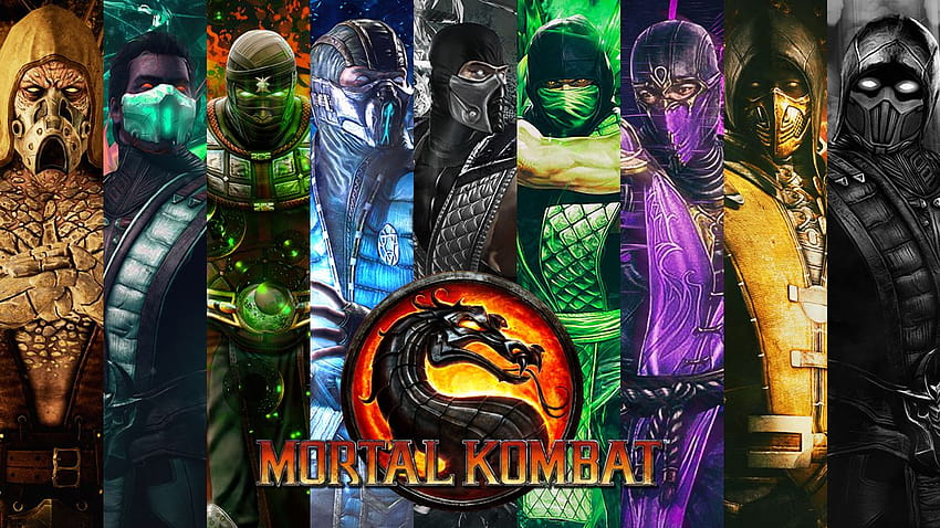 Mortal Kombat всички класически нинджи, mortal kombat нинджи HD тапет