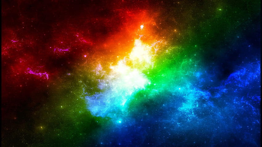 Colorful nebula, rgb computer HD wallpaper