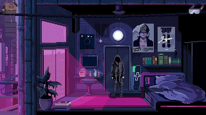 Aesthetic , Pixel artpinterest, gaming purple aesthetic HD wallpaper