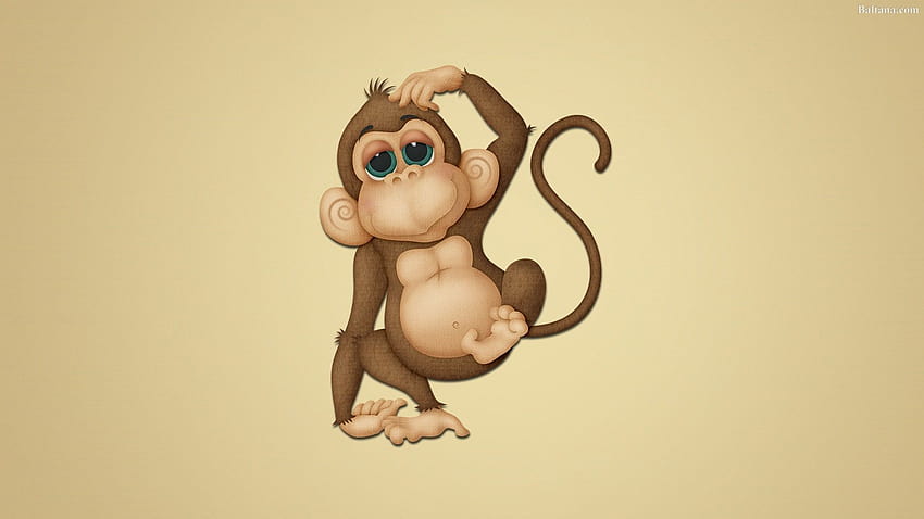 Cartoon Monkey, cute kawaii monkeys HD wallpaper