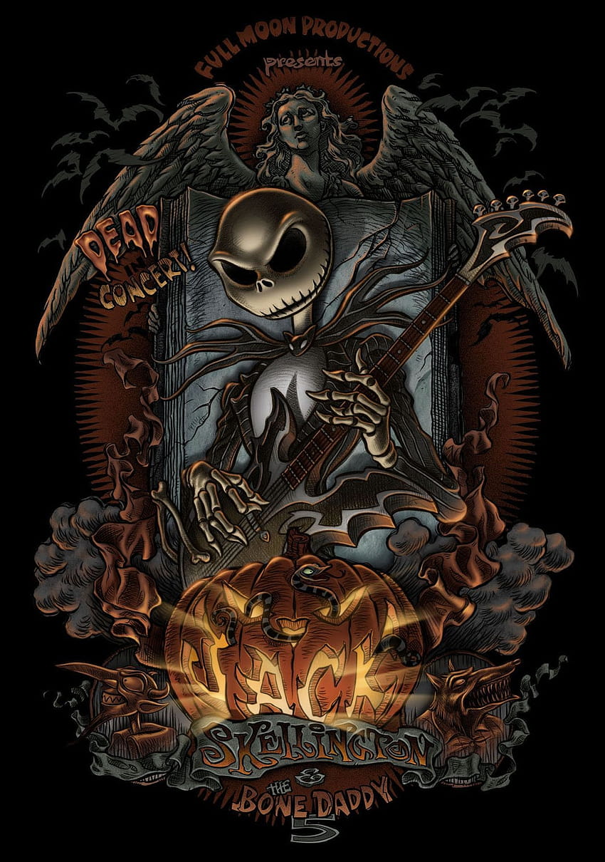 Jack Skellington and the Bone Daddy 5 by Pedro Astud…, jack skellington halloween HD phone wallpaper