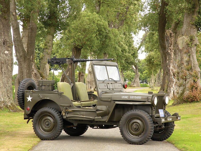1950 Willys M38 Jeep caminhões militares retrô, jipes da segunda guerra mundial papel de parede HD