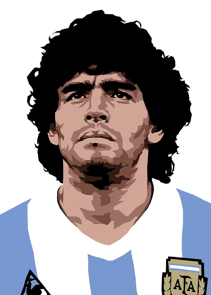 Die Auslosung der Weltmeisterschaft, Diego Maradona Art HD-Handy-Hintergrundbild