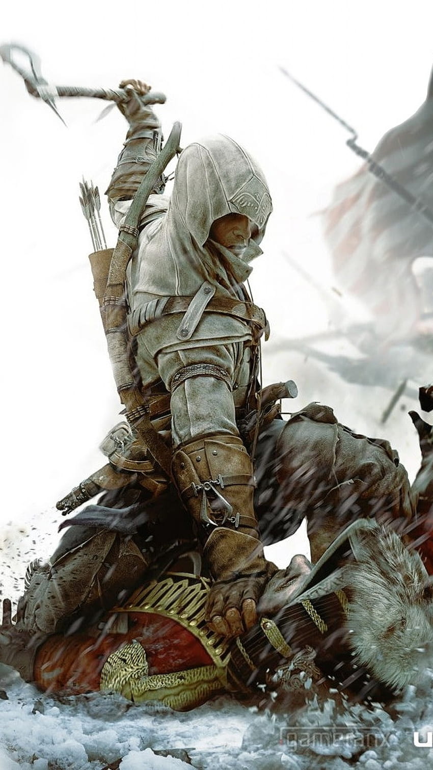 Assassins Creed 3, Desmond Miles, Ascia, Soldato Sfondo del telefono HD
