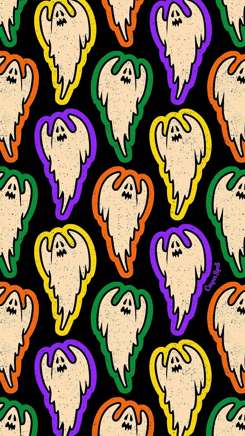 Halloween Ghosts Pattern, halloween ice cream HD phone wallpaper