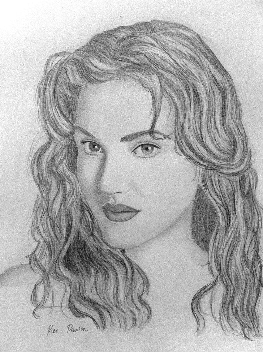 Titanic Rose drawing I Kate Winslet pencil drawng tutorial I Titanic movie Rose  sketch  YouTube