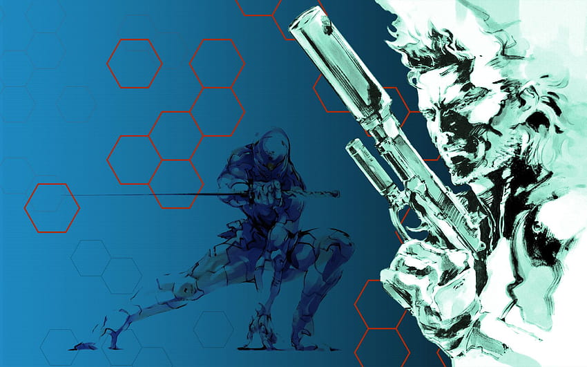 I made a Metal Gear Solid using a couple really great Yoji Shinkawa paintings HD wallpaper