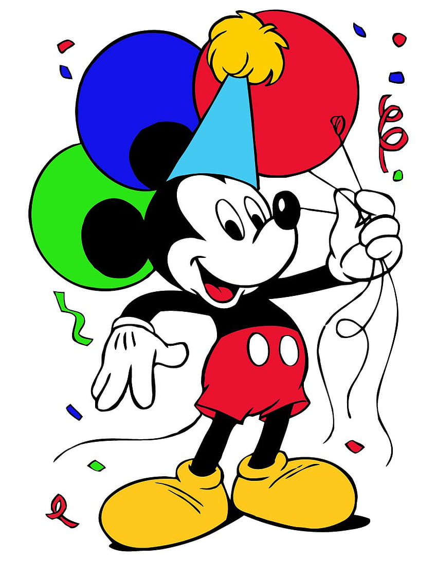 Prediseñadas de cumpleaños de Mickey Mouse, dibujos animados de