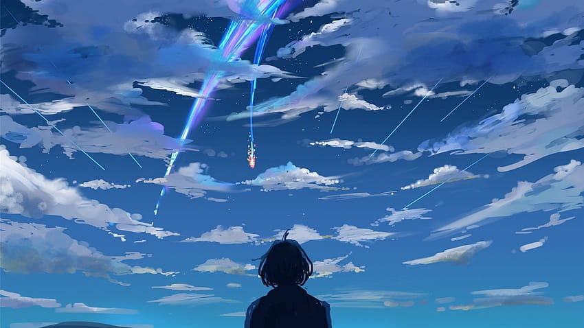 Cloudy Sky Anime Girl iPhone Wallpaper HD - iPhone Wallpapers
