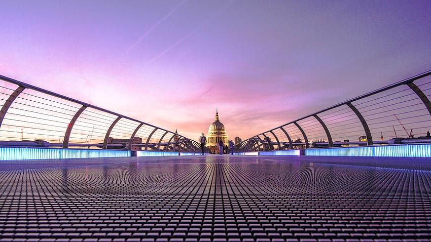 Millennium Bridge London, uk HD wallpaper