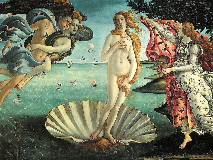 Çizim ve Boyama: Venüs'ün Doğuşu HD duvar kağıdı