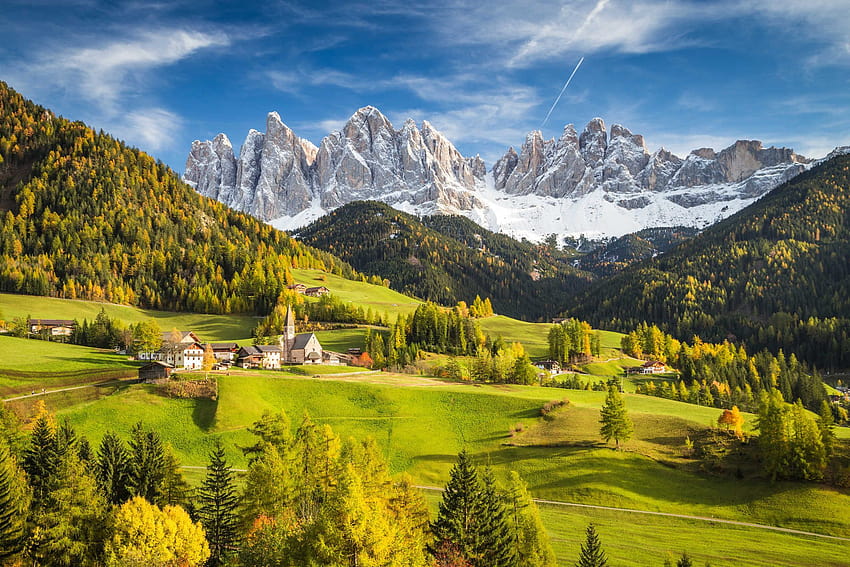Val di Funes, Trentino Alto Adigio ...pinterest, el pueblo de santa maddalena italia fondo de pantalla