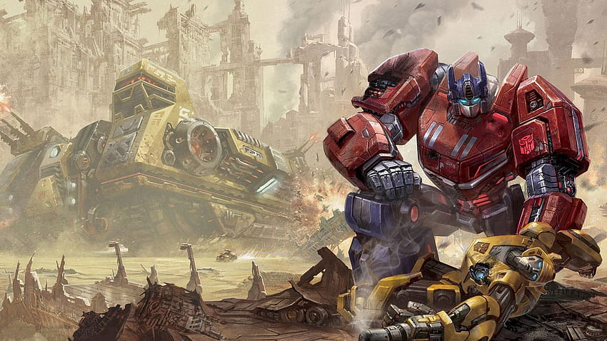 Transformers Fall of Cybertron Optimus Prime e Bumblebee, trasformatori eroi e cattivi Sfondo HD