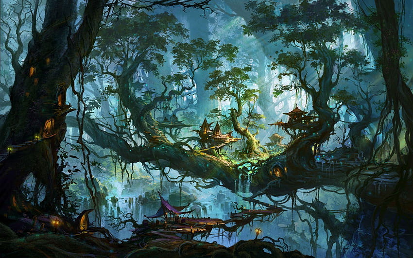 Forêt enchantée 1920x1200 px, forêt magique Fond d'écran HD