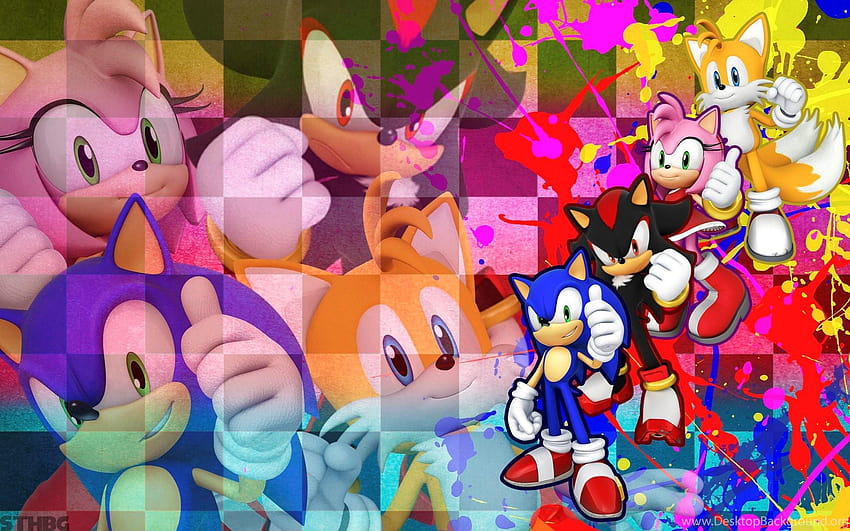Sonic, Shadow, Amy And Tails By SonicTheHedgehogBG On HD wallpaper