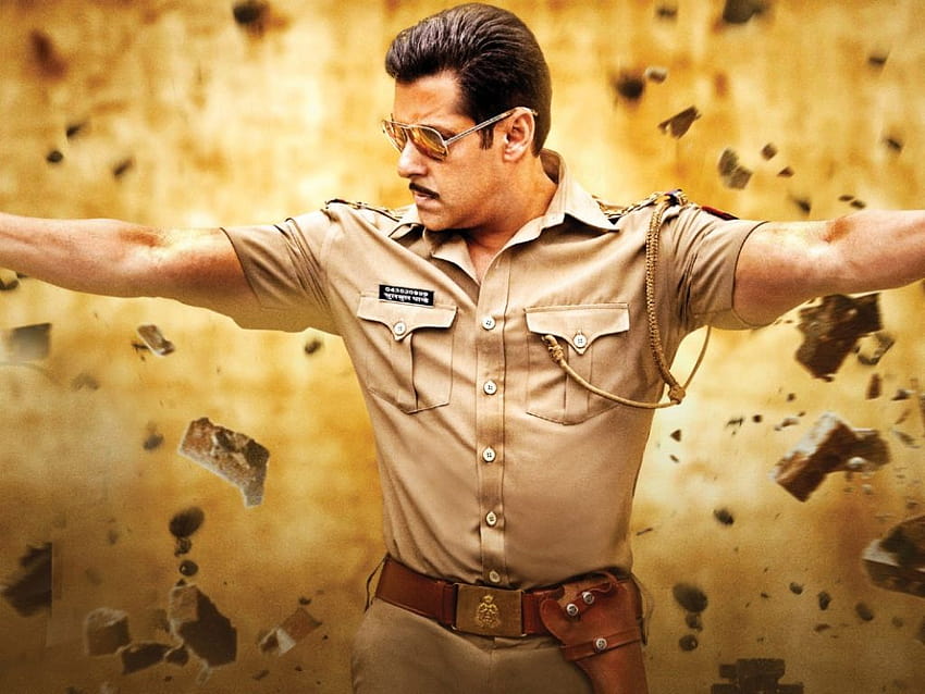 Salman Khan en uniforme de policía fondo de pantalla
