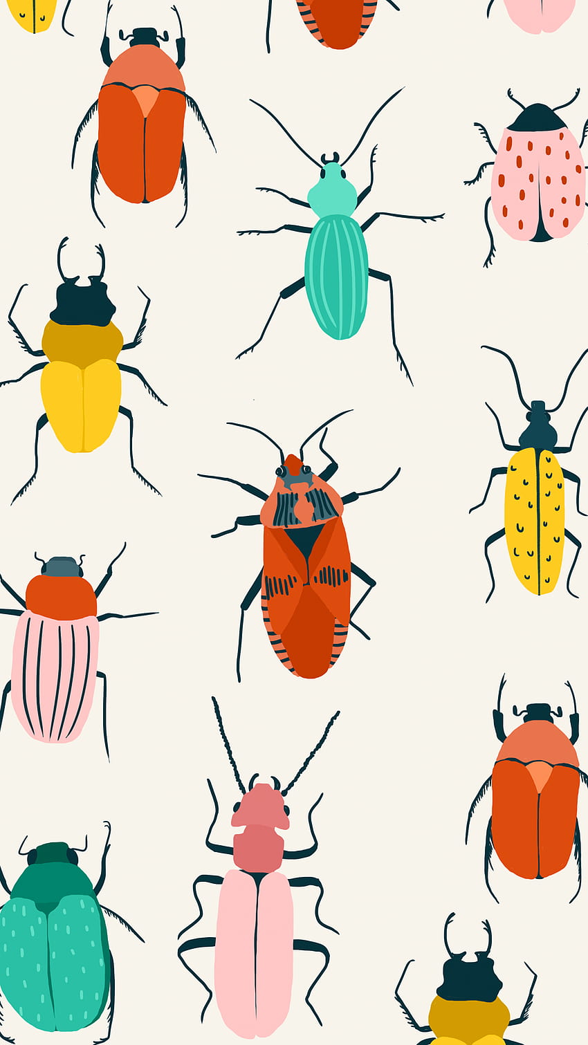 telefone /fundos. Padrão de ilustração insetos insetos impressão animal, praga Papel de parede de celular HD