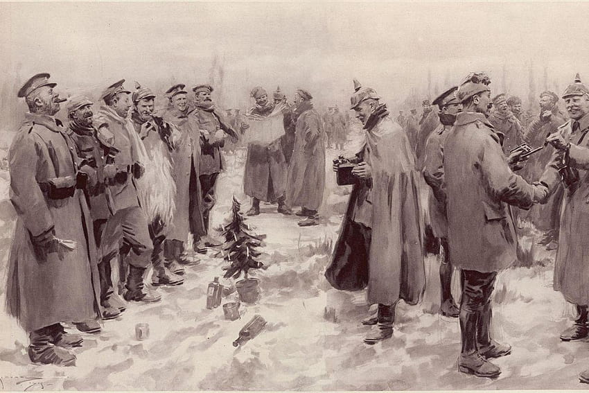 In 1914, soldiers celebrated Christmas by temporarily, a soldiers silent night HD wallpaper