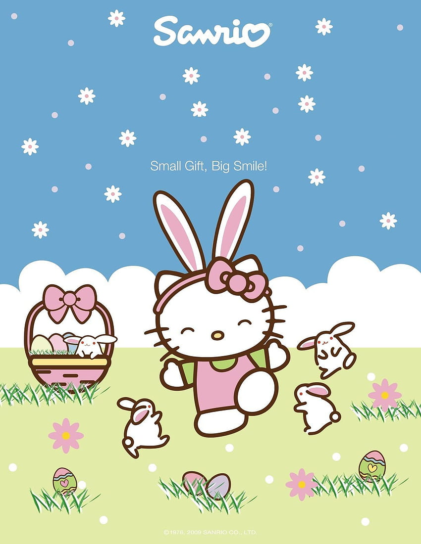 Sanrio: Easter with Hello Kitty:), 부활절 헬로키티 HD 전화 배경 화면