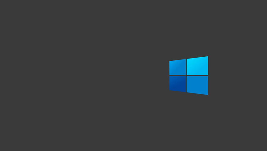 1360x768 Windows 10 어두운 로고 최소 노트북, 미니멀리스트 및 배경, 미니멀리스트 Windows 10 HD 월페이퍼